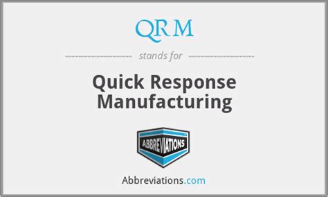 Qrm Quick Response Manufacturing