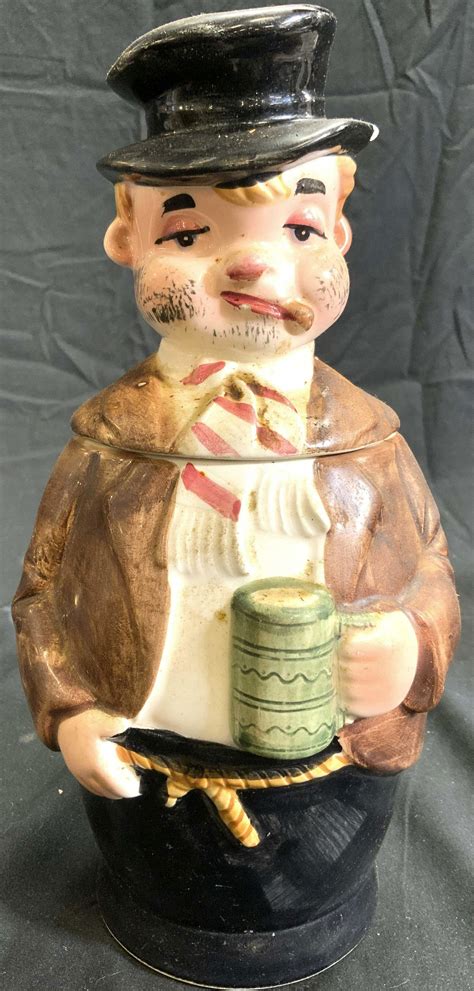 Porcelain Male Figure Lidded Beer Stein (#0401) on Feb 01, 2023 | The