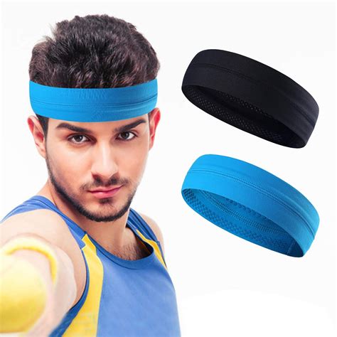 Yosunping Mens Headband Non Slip Mens Sweatband And Sports Headband