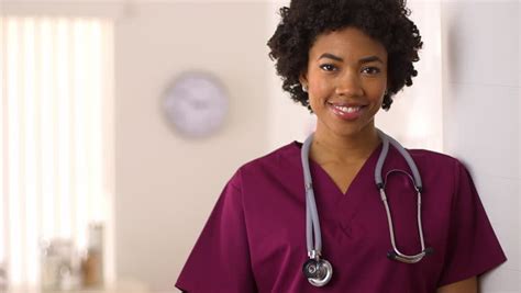 Close Up Of African American Nurse In Hospital Filmati E Video D