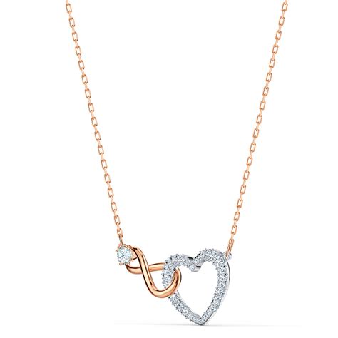 Buy Swarovski Swarovski Infinity Heart Necklace White Mixed Metal