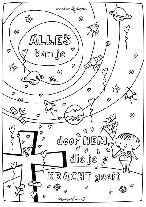 052 Alles kan je door Hem die je kracht geeft • kleurversjes.nl