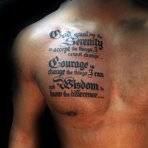 And wisdom to know the difference. 50 Serenity Prayer Tattoo Designs für Männer ...