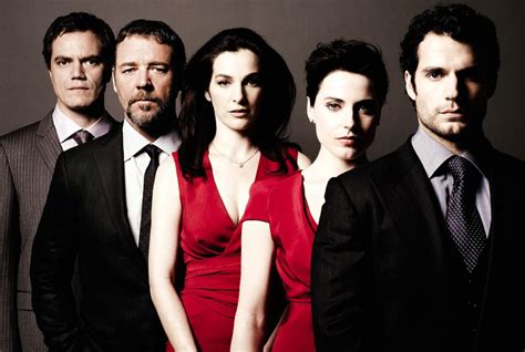 Henry Cavill Antje Traue Ayelet Zurer Russell Crowe And Michael Shannon