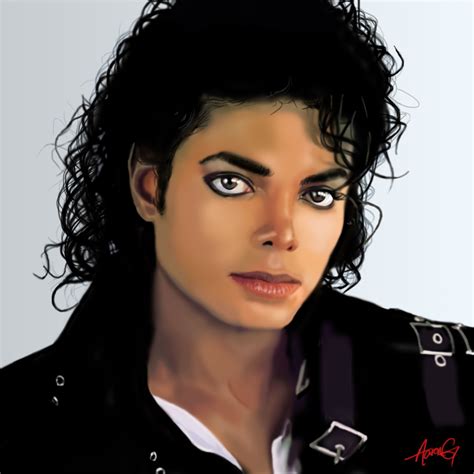 My Digital Painting Of Michael Jackson From The Bad Era Micheal