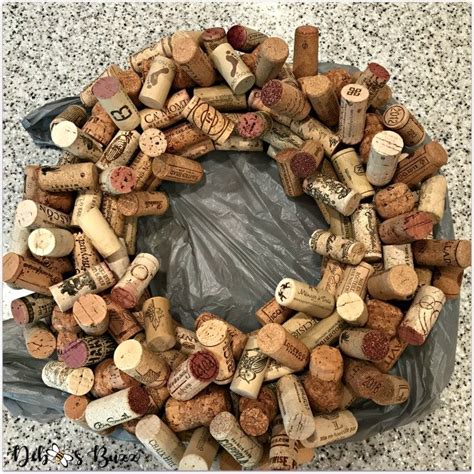 Wine Cork Wreath Diy Tutorial Debbees Buzz
