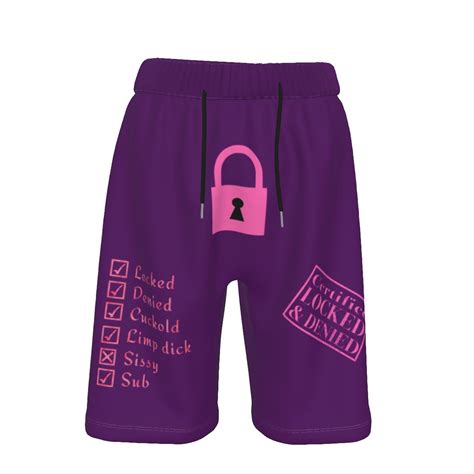 Locked And Denied Beach Shorts Beta Boi In Pink With Lock Design In