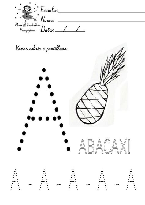 Atividades Pontilhadas Para Alfabetização Ideias Para Imprimir