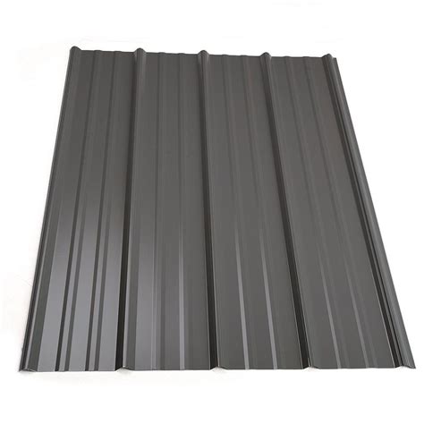 Metal Sales 16 Ft Classic Rib Steel Roof Panel In Charcoal 2313617