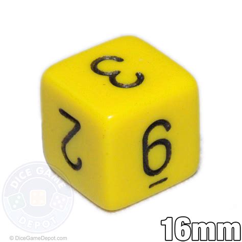 6 Sided Dice With Numerals Dice Game Depot