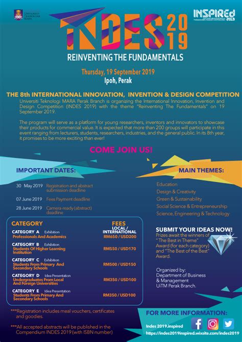 Learn about the 2019 innovation challenges! Jemputan Menyertai Pameran The 8th International ...