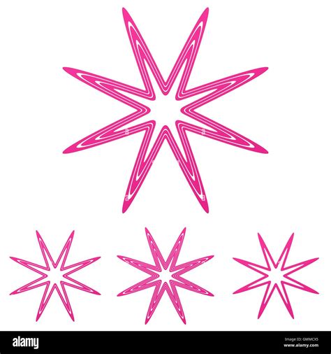 Pink Line Star Logo Design Set Stock Vector Image And Art Alamy