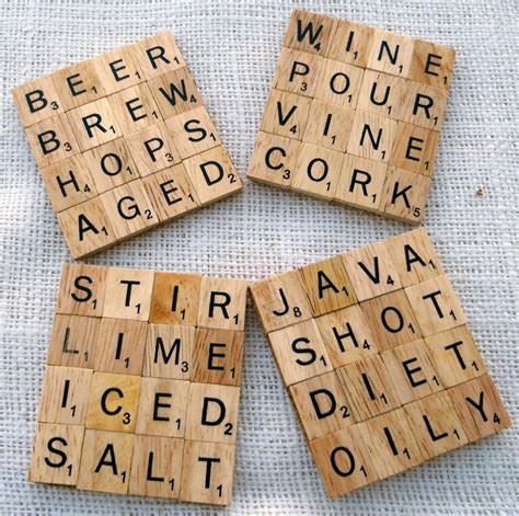 Two Scrabble Coasters Set Personalize It By Madebymarcy On Etsy