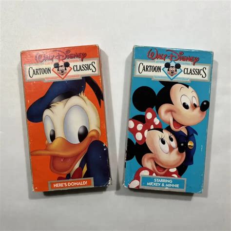 Walt Disney Cartoon Classics Here S Mickey Vhs Rare Vintage Stock Eur Picclick Fr