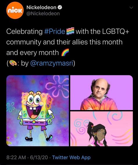 In The Nickelodeon Tweet They Are Referring To Spongebob As Being Lgbt