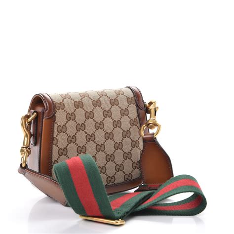 Gucci Monogram Small Lady Web Shoulder Bag Brown 342560