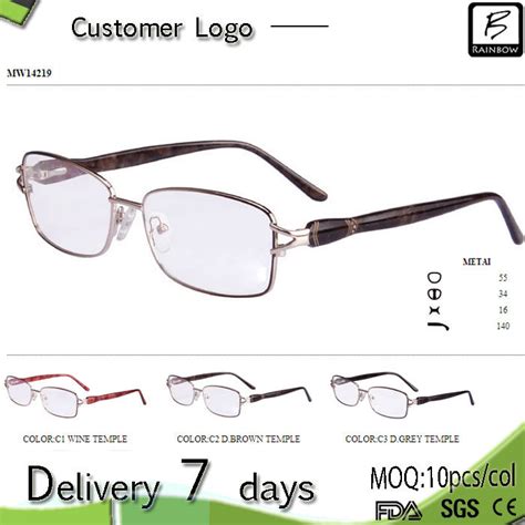 Elegant Shape Stainless Steel Specs Frames For Woman Mw14219 China