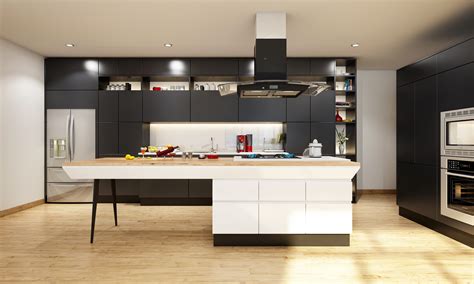 asymmetrical kitchen cabinets Asymmetrical kitchen island + corian