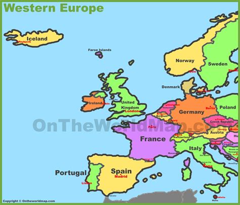 Political Map Of Western Europe Campus Map