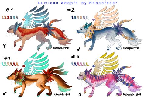 Lumican Closed Species Batch 1 Auction Open By Rabenfeder On Deviantart