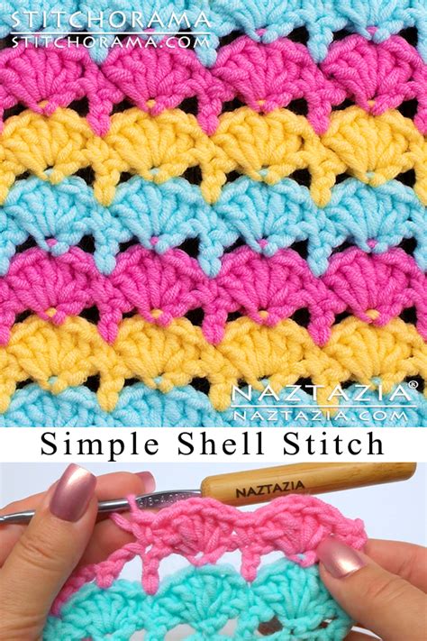 Simple Shell Stitch Naztazia Crochet Crochet Stitches For