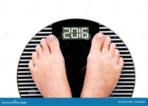 2016 Feet On A Weight Scale Isolated On White Stock Photo Image Of