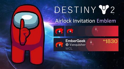 Among Us Emblem Airlock Invitation Free In Destiny 2 Youtube