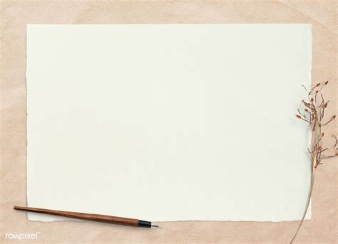 Blank Plain White Paper Template Premium Image By
