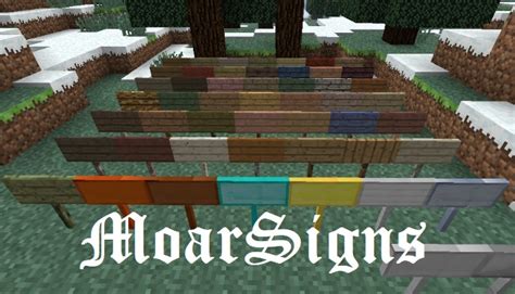 Moarsigns Mod 117116511521122 Sign Posts Minecraft
