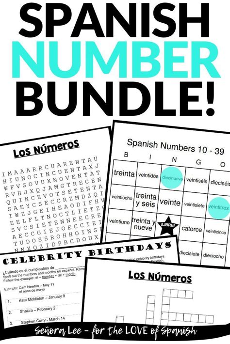 Easy spanish crossword puzzles offers you an entertaining but effective way of expanding your knowledge of the spanish language and culture. Spanish Numbers Activities for Beginning Spanish - Spanish 1 in 2020 | Learning spanish ...