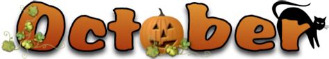 October Word Clip Art Free Clipart Images