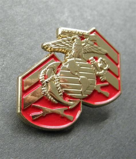 Marine Corps Marines Sergeant Corporal Rank Lapel Pin Badge 1 Inch Usmc