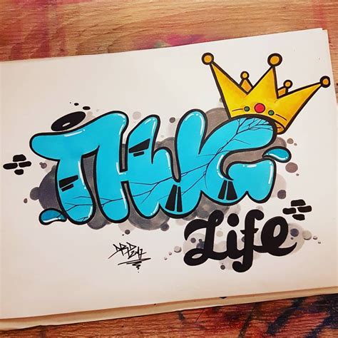Thug Life 😎 Graffiti Bubble Letters For Youtube 🏻️ Graffiti