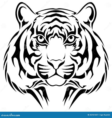 Tiger Tribal Tattoo Stock Vector Illustration Of Vector