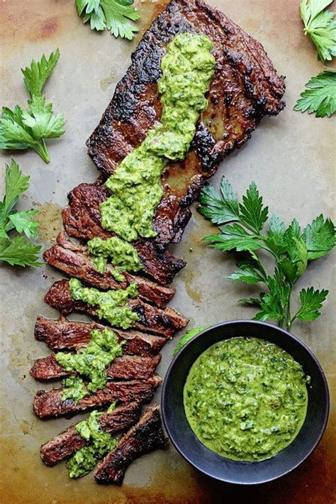 Pierce the steak a few times with a fork. Marinated Skirt Steak with Chimichurri - Grandbaby Cakes ...