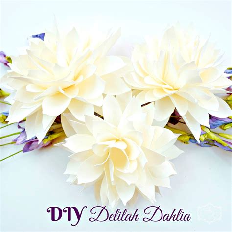 Diy Paper Dahlia Templates Flower Printable Templates Paper Etsy