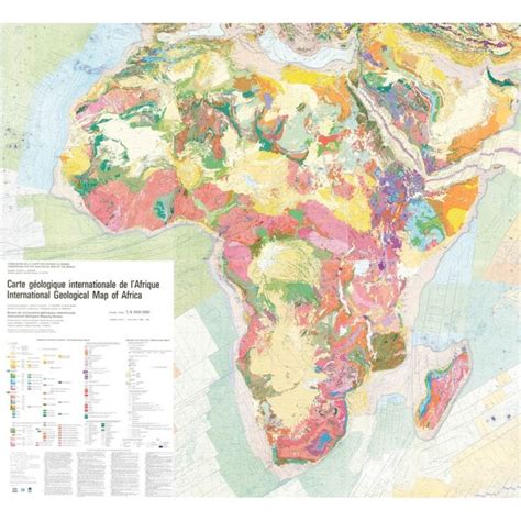 Geological Map Of Africa Digital By Cgmwunesco 1985 Map Africa