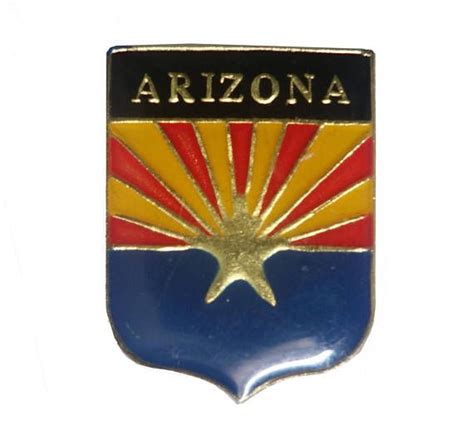 Arizona State Vintage Enamel Pin Lapel Badge Brooch T State Flag