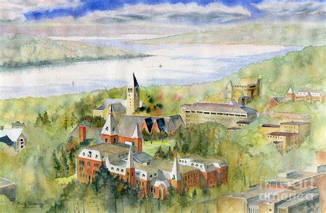 Cornell University Painting By Melly Terpening Pixels