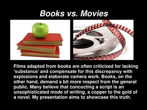 While i feel the rainmaker is a solid legal drama, it suffers from the same issues many other films of this type seem to be plagued with. PPT - Books vs. Movies PowerPoint Presentation, free ...