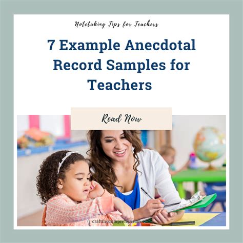 Anecdotal Form Examples For Teachers In