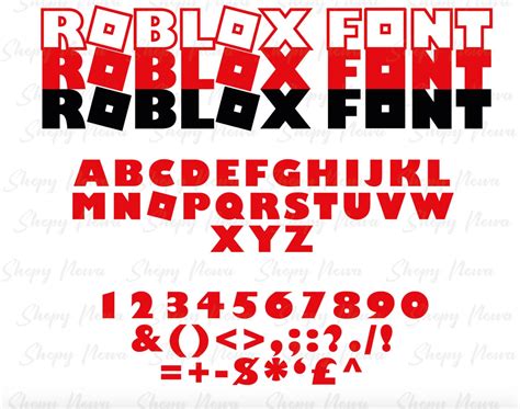 Roblox Font Svg Bundle Roblox Svg Alphabet Numbers Symbols Etsy Uk