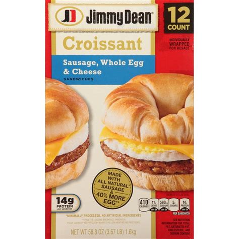 Jimmy Dean All Natural Sausage Whole Egg And Cheese Croissant Sandwich