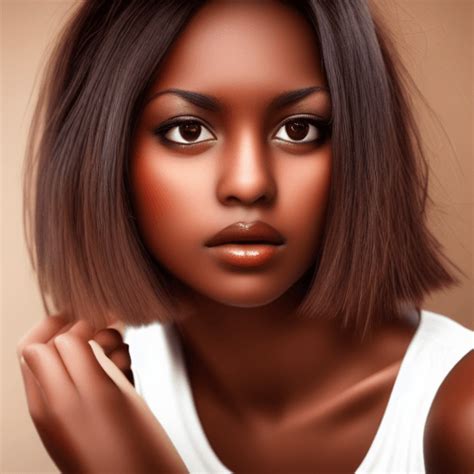 Beautiful Realistic Dark Brown Skin Melanated Girl Creative Fabrica