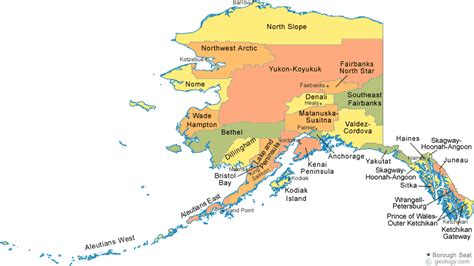 Alaska Borough Map