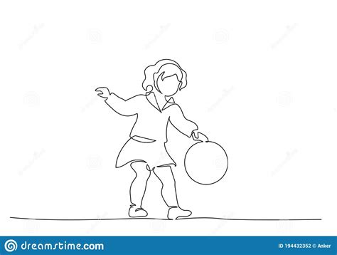 Line Drawings Of Children Playing