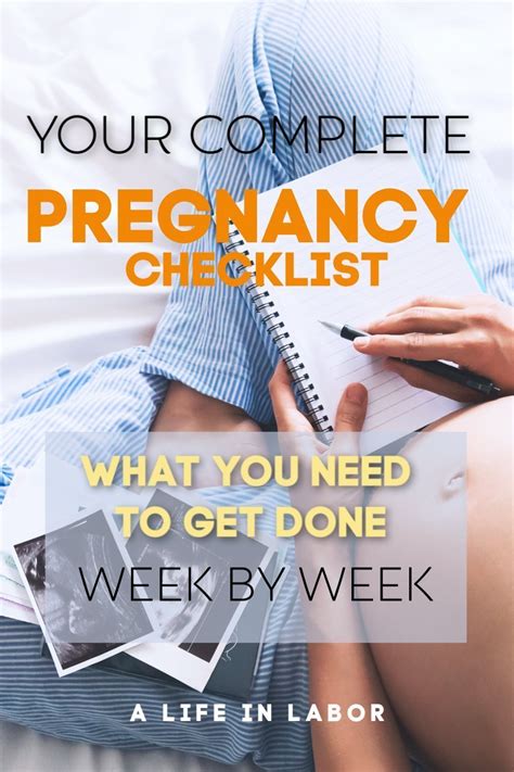 Your Complete Pregnancy Checklist Before You Deliver A Life In Labor