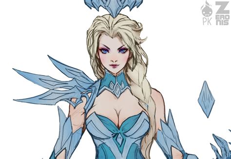 Elsa Dark Ice Queen Pt 1 Cropped Wip By Zeronis On Deviantart