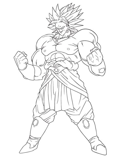 Dragon Ball Broly Coloring Page | H & M Coloring Pages