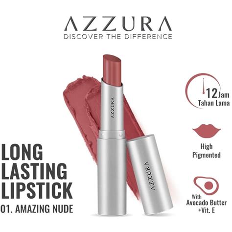 Azzura Long Lasting Lipstick 01 Amazing Nude 3g Klik Indomaret